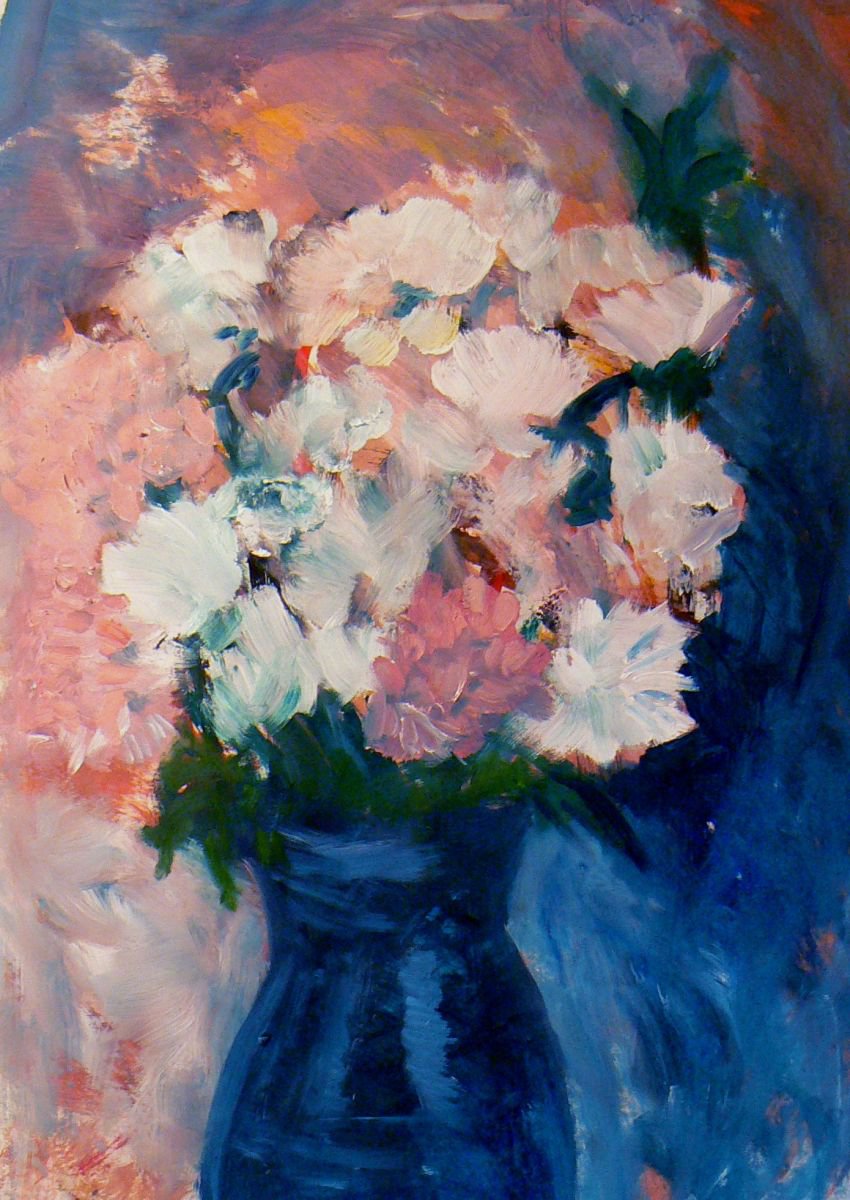 Chrysanthemums in the studio 2 by Paul McKee