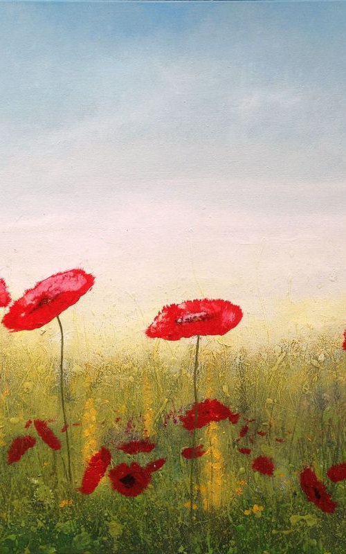 Mon Cheri Poppies by Carol Wood