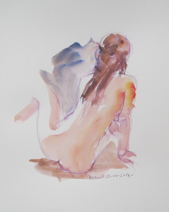 Seated female nude