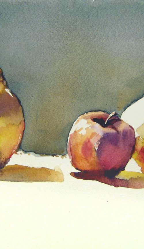 still life with quinces II by Goran Žigolić Watercolors