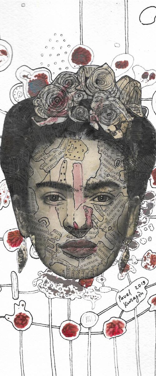 Portrait of Frida Kahlo # 80 by Pavel Kuragin