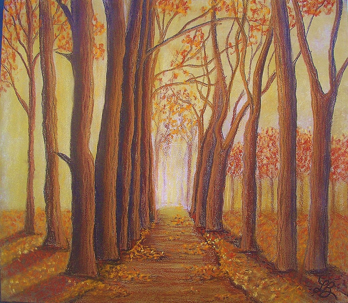 Sunny Path in Autumn by Linda Burnett