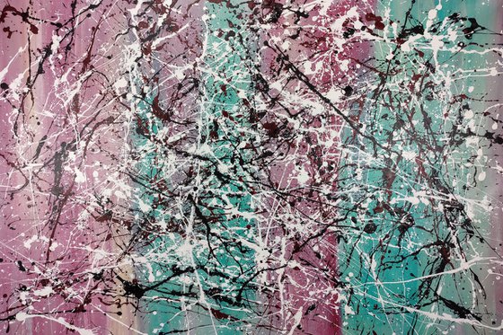pollock abstract paintings for living room/extra large painting/abstract Wall Art/original painting/painting on canvas 120x80-title-c674