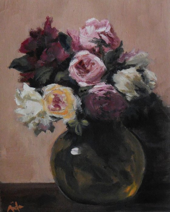 Study of Roses by H. Fantin-Latour