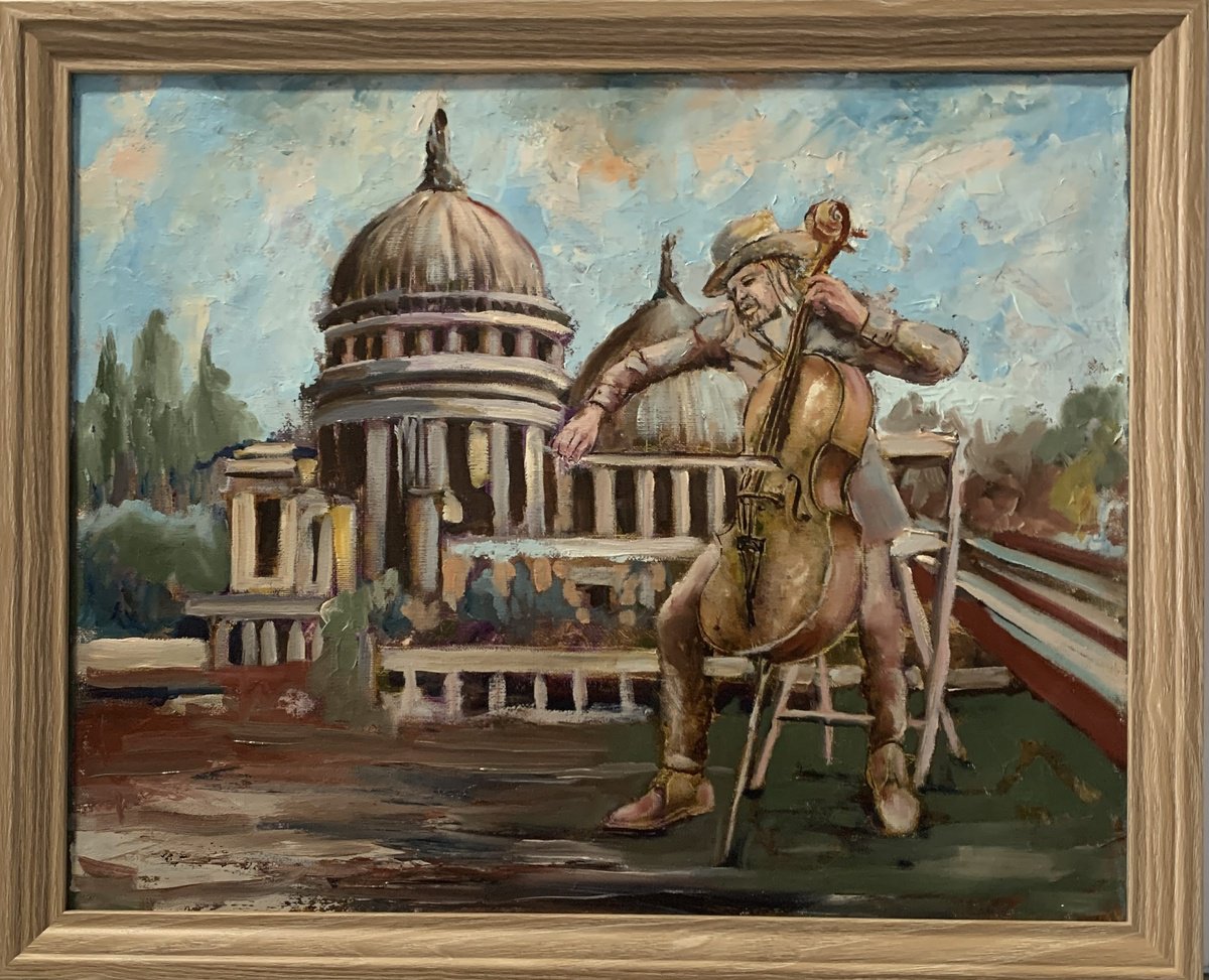 Cello Serenade At The Capitol. By Vita Schagen, 22 X 18, Artwork For Sale On Artfinder