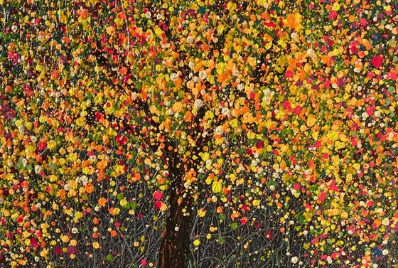 Golden Mosaic - Ready to Hang