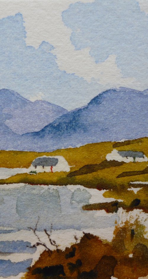 Cottages at Twelve Bens ll by Maire Flanagan