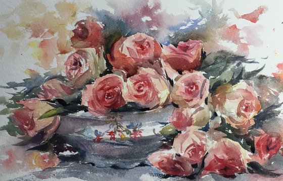 Vase of roses 5