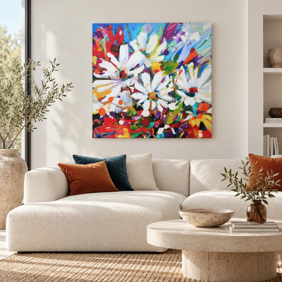 Daisies in the Wind