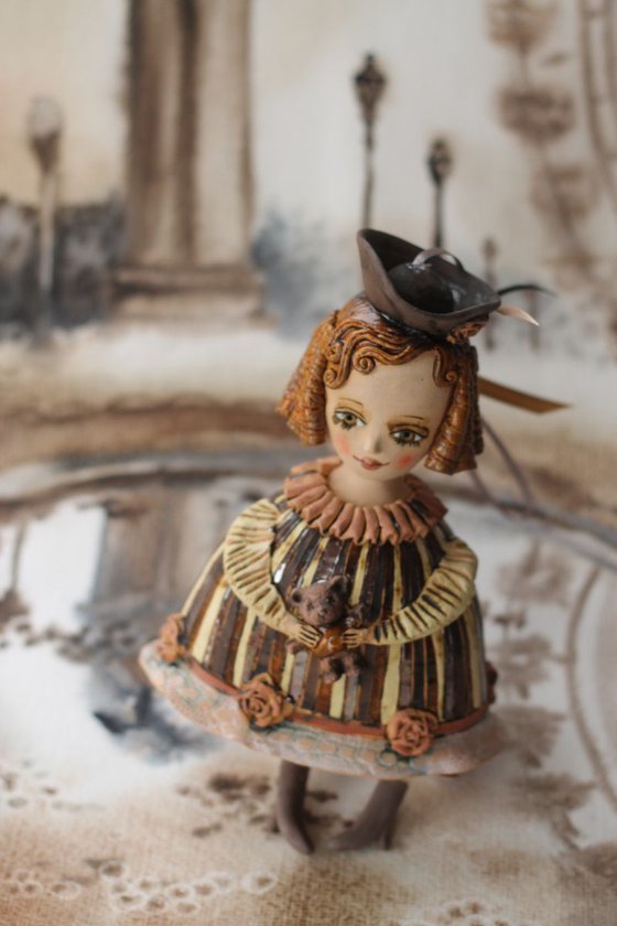 Girl with a Teddybear. From "Le Carousel, Hommage à l'Innocence" project by Elya Yalonetski