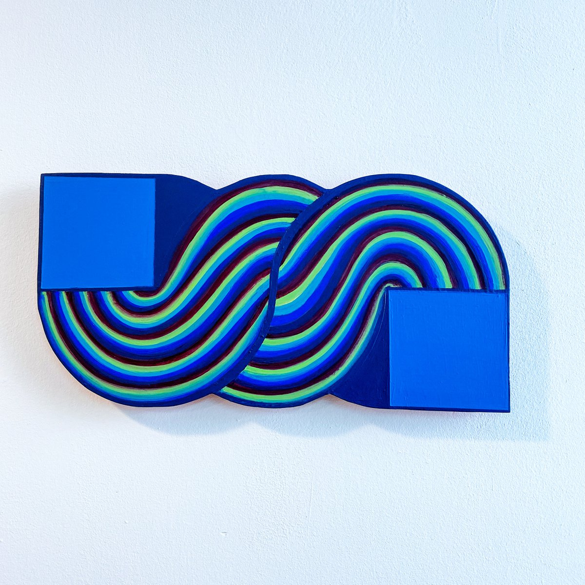 Geometric Abstract Sculpture By Jessica Moritz, 21 X 11, Both Sides Now, Geometric Distraction, Original Artwork