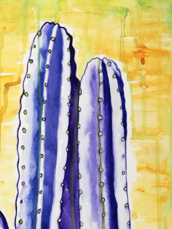 Purple Cactus ( on paper )