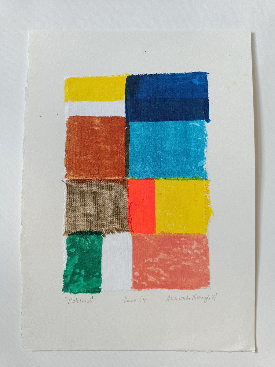 Geometric Painting , Notebook Page 64 By Aleksandra Niemczyk, 12 X 16, Artwork For Sale On Artfinder