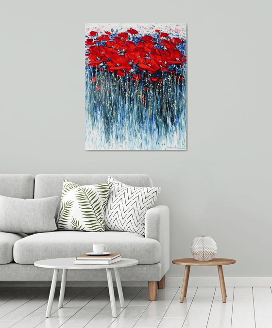 Where Poppies Dance in Rain