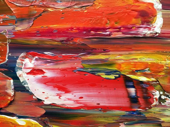 "Stop Pushing Me" - FREE SHIPPING to the USA - Original PMS Oil Painting On Reclaimed Wood - 36 x 16 inches