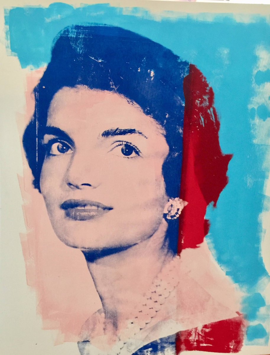 Jackie Kennedy Portrait Painting by Dane Shue by Dane Shue