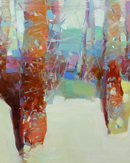 Grove, Original oil painting, Handmade artwork, One of a kind by Vahe Yeremyan