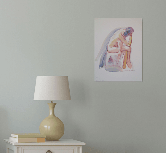 Seated female nude