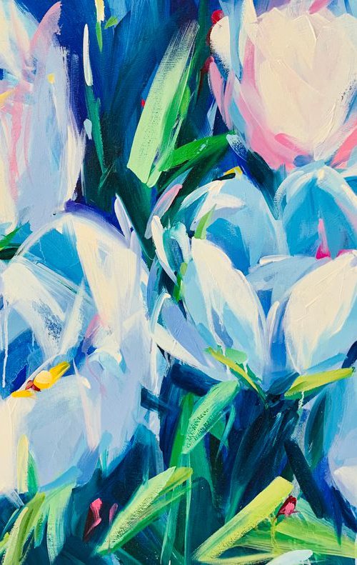 White Tulips by Nadia Kasko