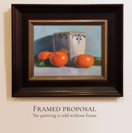 Tangerines and Vase