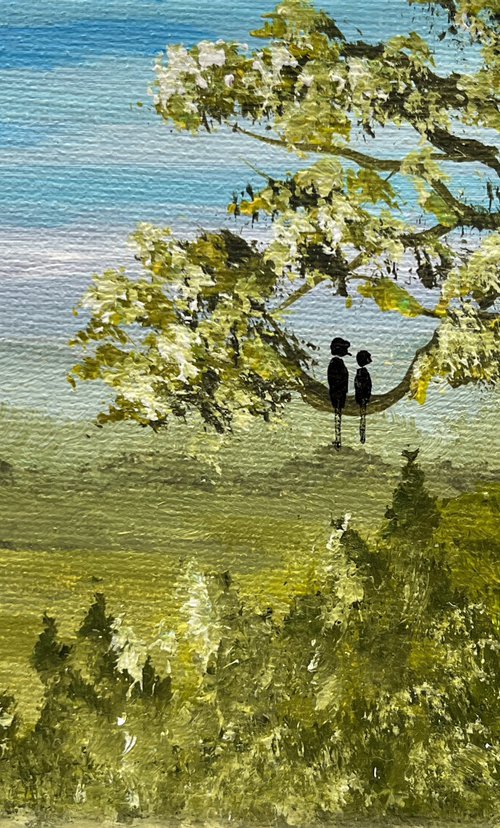 Lovebirds in the Woods by Marja Brown