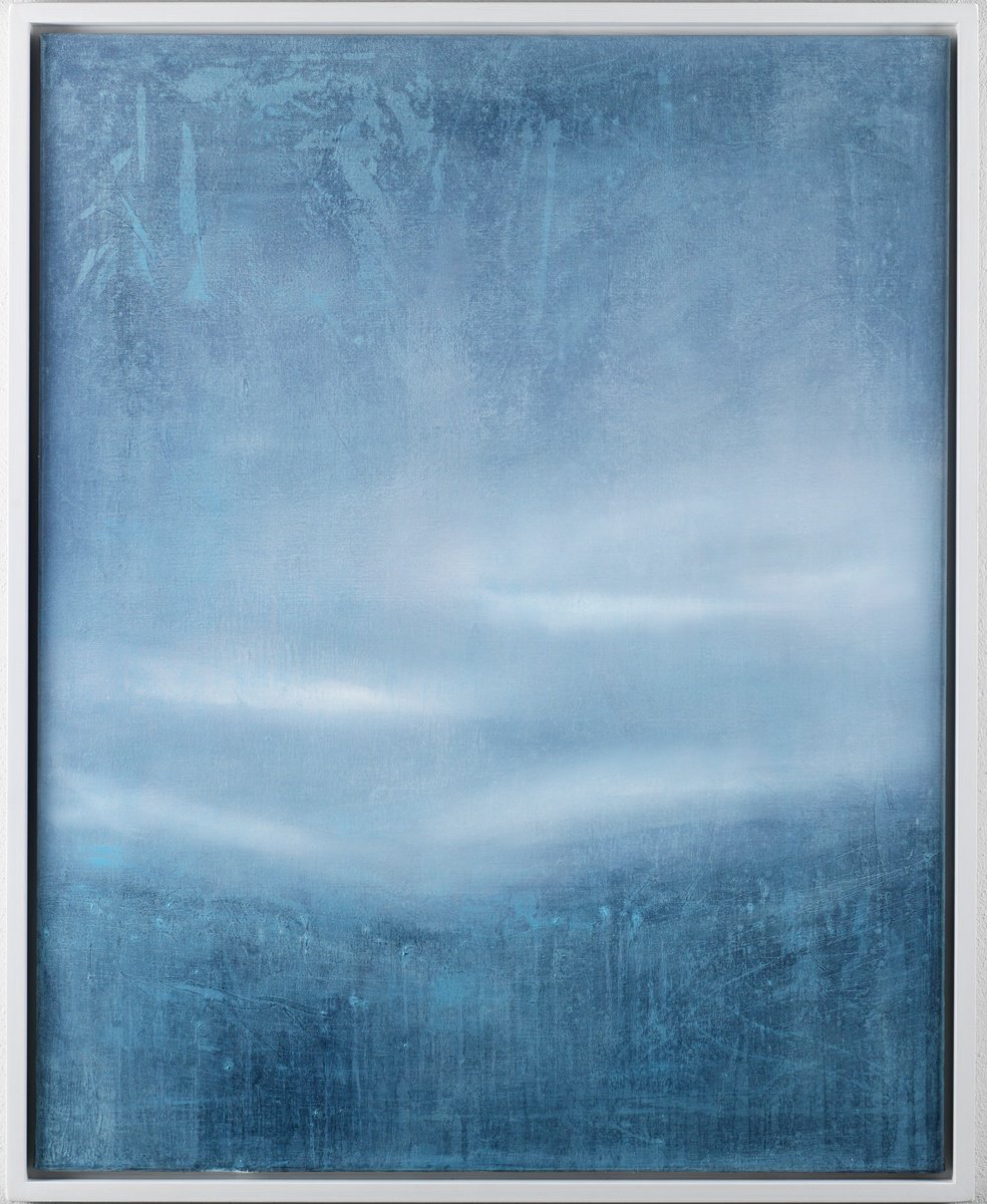 Abstract Landscape Oil Painting By Victoria Curling-Eriksson, 33 X 41", Light, Original Artwork