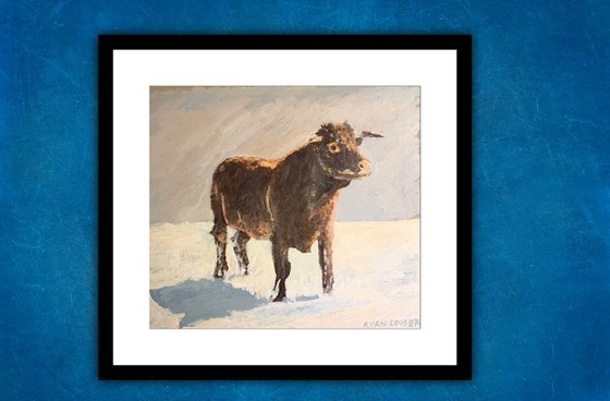 Bull On A Winters Day