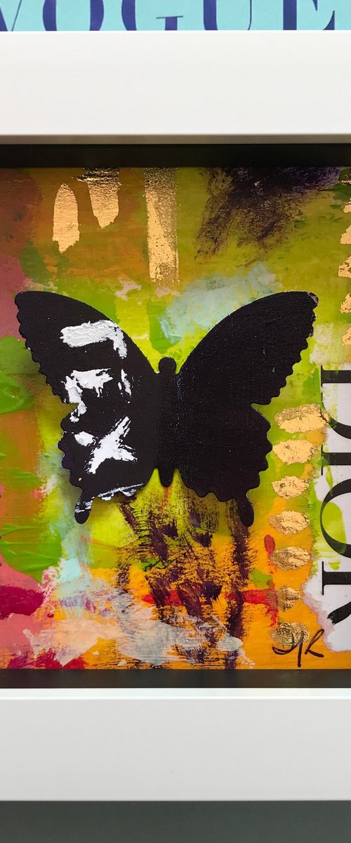 Mini Beauty  No1 - Abstract Butterfly in Box by Hernan Reinoso