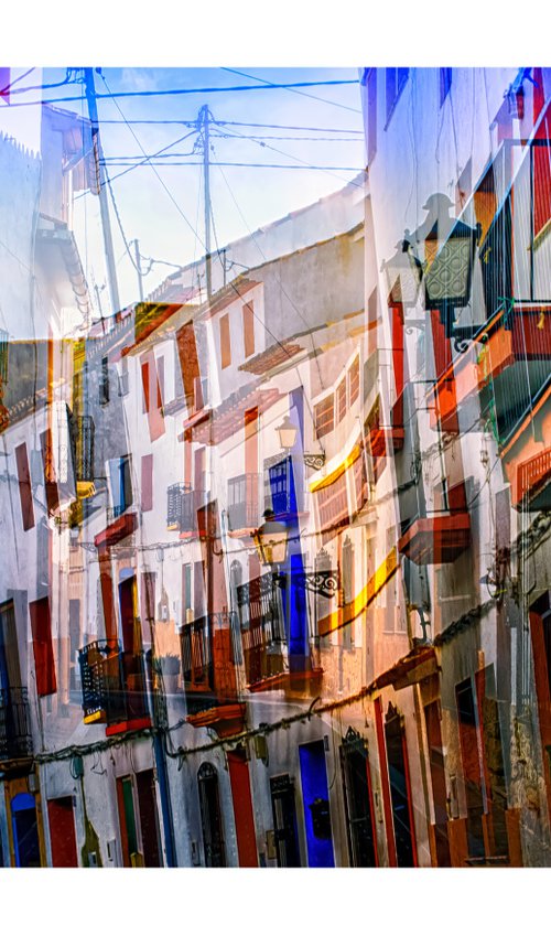 Spanish Streets 6. Abstract Multiple Exposure photography of Traditional Spanish Streets. Limited Edition Print #1/10 by Graham Briggs