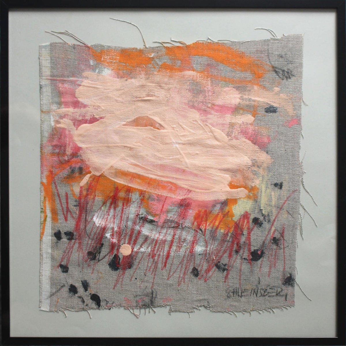 Expressive Abstract Painting By Daniela Schweinsberg, 16 X 16, Snatches Of A Conversation With Art (#13), Original Artwork