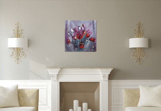 Bouquet in Crimson and Violet