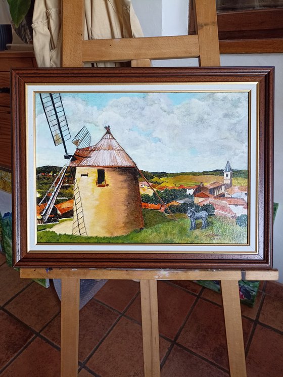Mill and donkey
