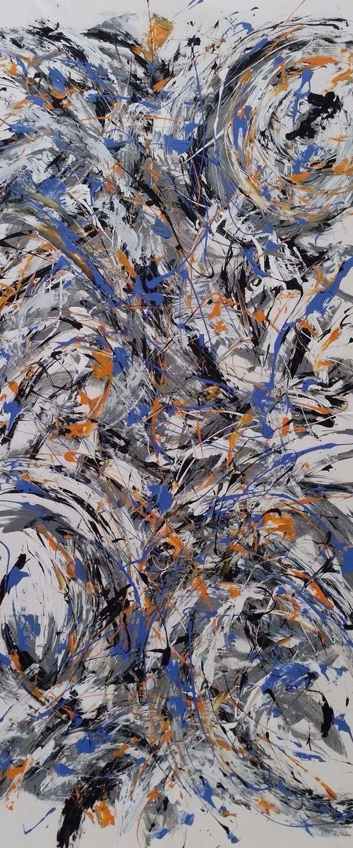 Abstract Modern ACRYLIC on CANVAS by M.Y. by Max Yaskin
