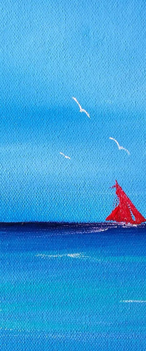 Calm, small, framed, gorgeous by Mel Graham