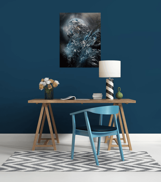 Beautiful abstract blue angel