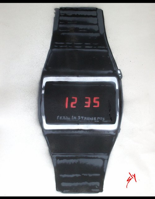 Cheap digital watch by Texas Instruments (On The Daily Telegraph.) by Juan Sly