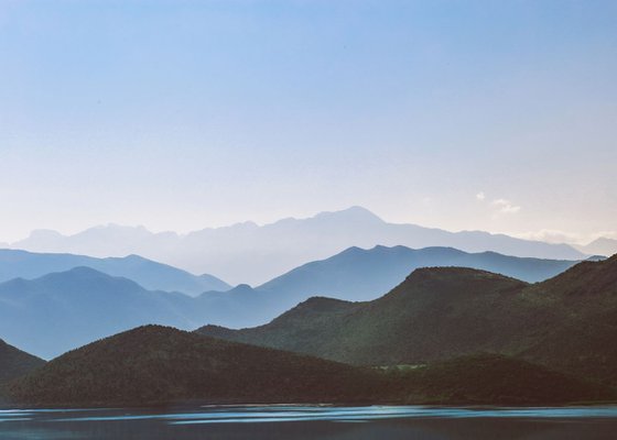 lake and mountains