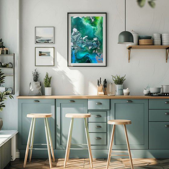 Emerald Ocean – Green Abstract