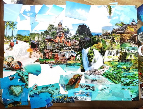 Lost in Paradise - Bali-inspired collage