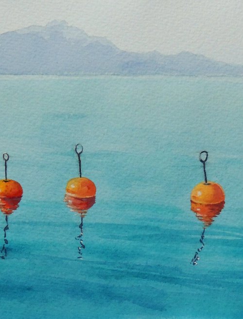Lac Léman in September by Krystyna Szczepanowski