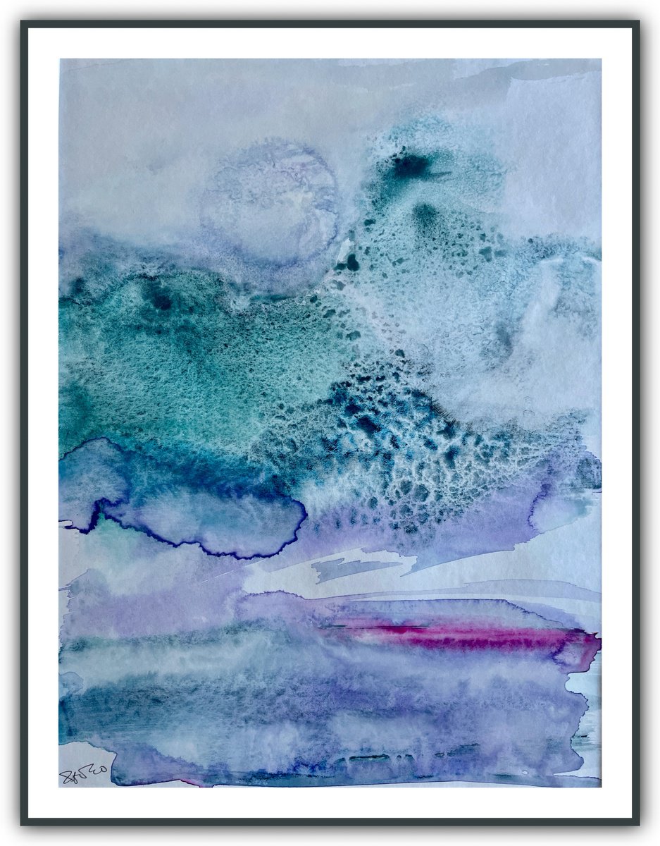 Caught Out In The Rain - Abstract Landscape I Seascape by Gesa Reuter