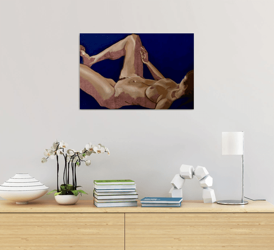 Reclining Nude (Blue)