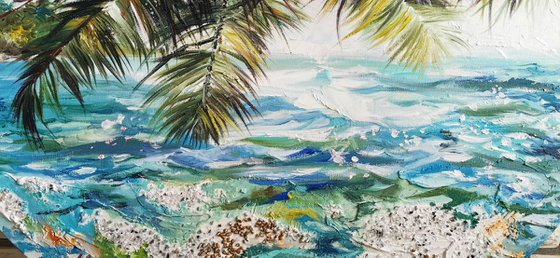 Sea oil painting on canvas