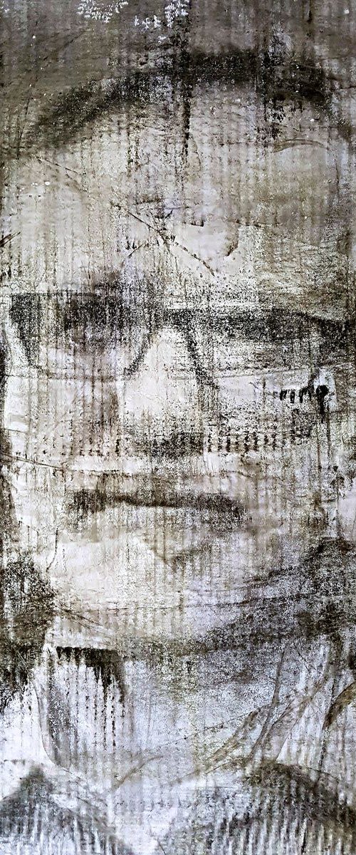 NOT FOR SALE - Jonas (n.374) - 52,00 x 72,00 x 2,50 cm - ready to hang - acrylic painting on stretched canvas by Alessio Mazzarulli