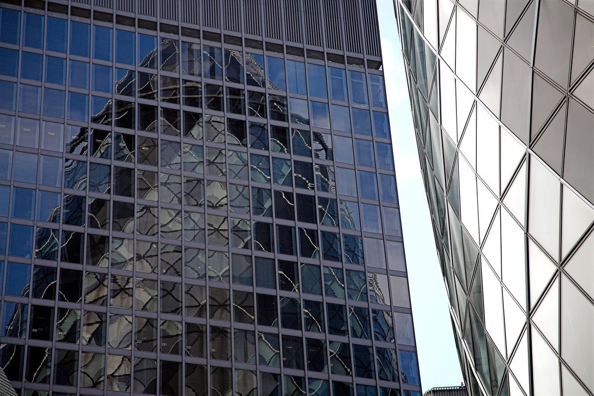 Swiss Re Reflection (Med) by Paula Smith