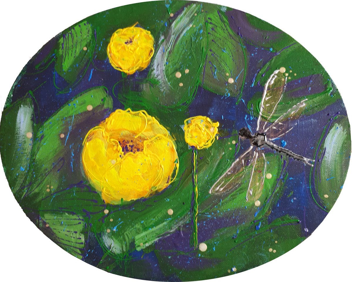 Yellow Water Lily By Salana Art / Svetlana Samovarova, 12 X 9, Artwork For Sale On Artfinder