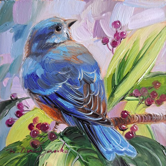 Estern Bluebird painting