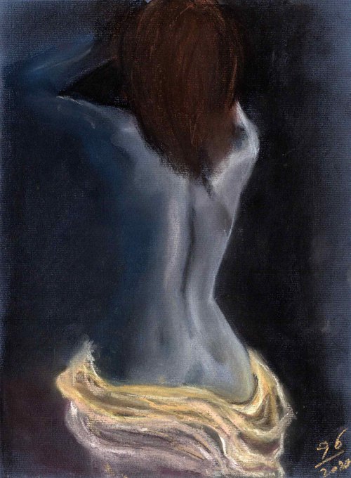 Royal Blue Nude 01 by Gennadi Belousov