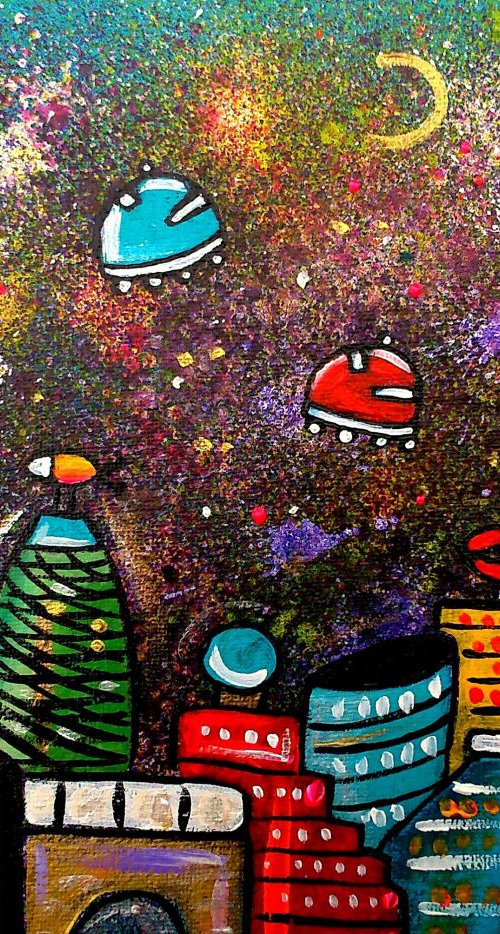 Blue Space City by Maria Luisa  Azzini