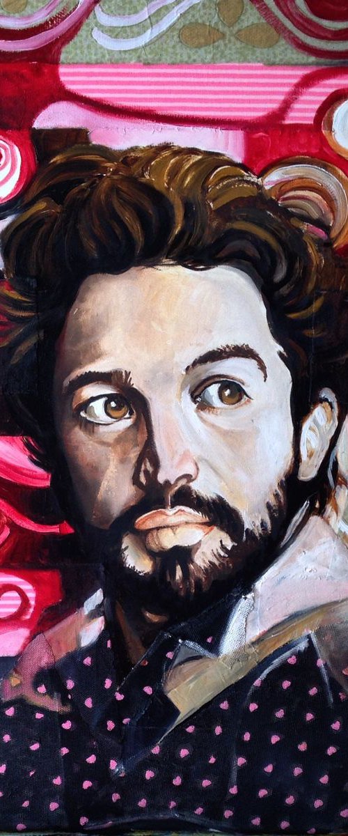 Cisky my friend and painter , portrait without permission- ready to hang by Valentina Toma' aka Zoe Chigi